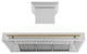 ZLINE 48" Wall Mount Hood, Stainless With White Matte Shell, 8654STZ-WM48-CB