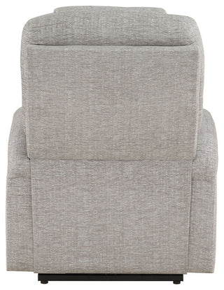 ACME Evander Recliner With Power Lift, Light Gray Chenille