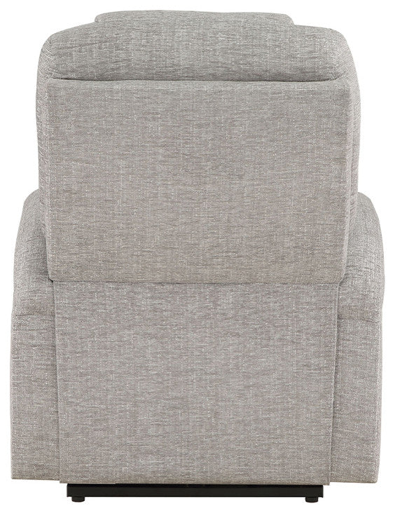 ACME Evander Recliner With Power Lift, Light Gray Chenille