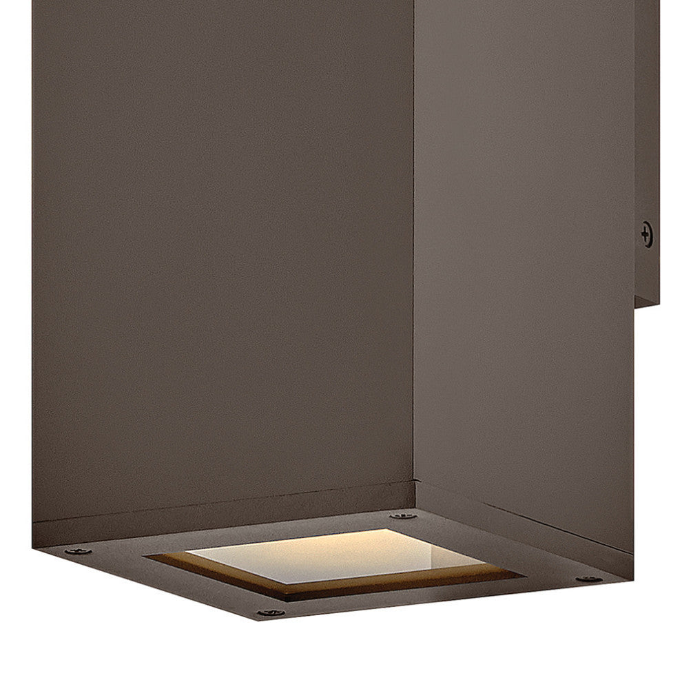 Hinkley Tetra Small Wall Mount Lantern Up/Down, Architectural Bronze