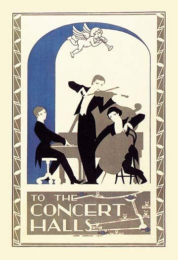 To the Concert Halls- Framed Paper Poster 20" x 30"