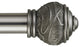 Mercado Non-Telescoping Curtain Rod, Antique Silver, 120''