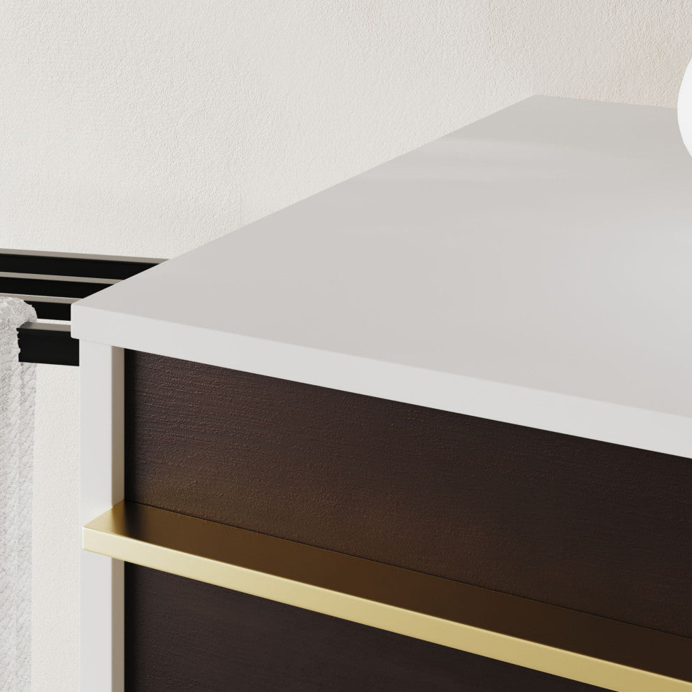 The Rhone Bathroom Vanity, Smoke Grey, 42", Single Sink, Wall Mounted