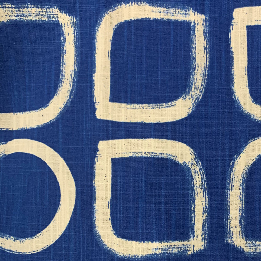 Plutus Blue Block Dot Luxury Throw Pillow, 20"x30"