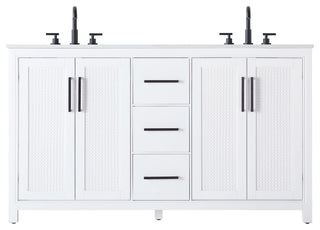 Home Living 60" Double Bathroom Vanity, White