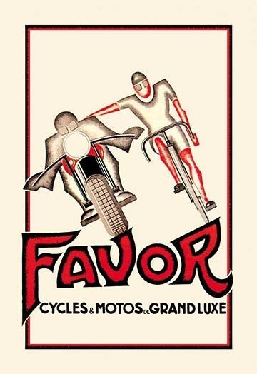 Favor Cycles and Motos de Grand Luxe- Canvas Poster 20" x 30"
