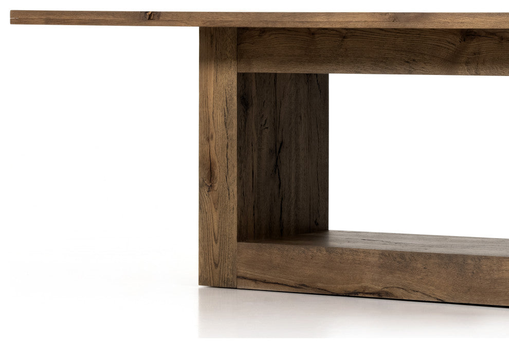 Perrin Dining Table 93, Rustic Fawn