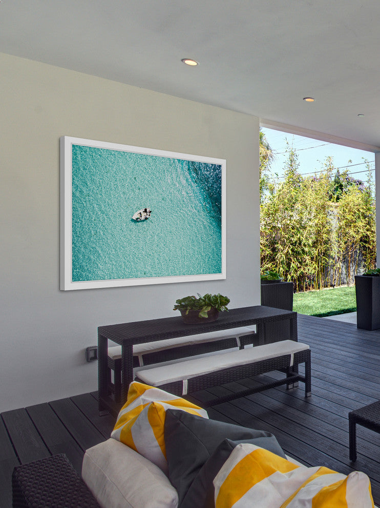 "Clear Blue Lake" Framed Painting Print, 45"x30"