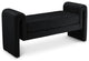 Sloan Velvet Upholstered Bench, Black, 51" Wide