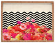 Bianca Green Chevron Flora 2 Rectangular Tray