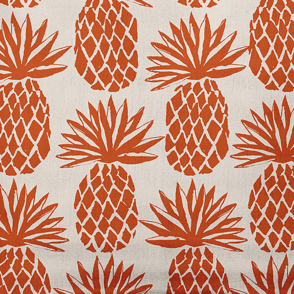 16" x 16" Pineapple Stripes Decorative Throw Pillow, Sienna