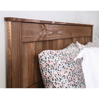 Furniture of America Howard Rustic Wood Full Panel Headboard in Mahogany