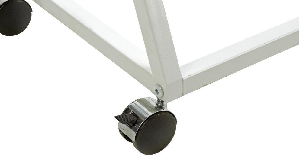Metal Garment Floor Rack, White
