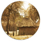 Beautiful Rural African Huts, Landscape Round Wall Art, 23"