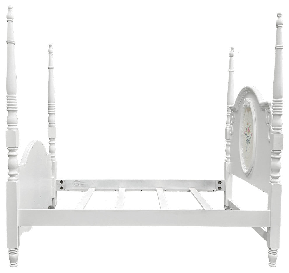 ACME Flora Full Bed, Poster, White Finish