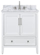 Avanity Everette 30" Vanity Combo in White and Carrara White Marble Top