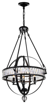 Arkansas 4 Light Chandelier With Black Finish