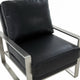 LeisureMod Jefferson 3-Piece Set With Coffee Table and 2 Arm Chairs, Black