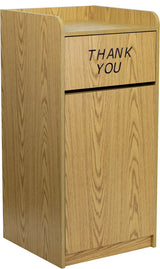 Wood Tray Top Receptacle in Oak