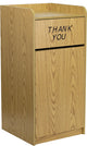 Wood Tray Top Receptacle in Oak