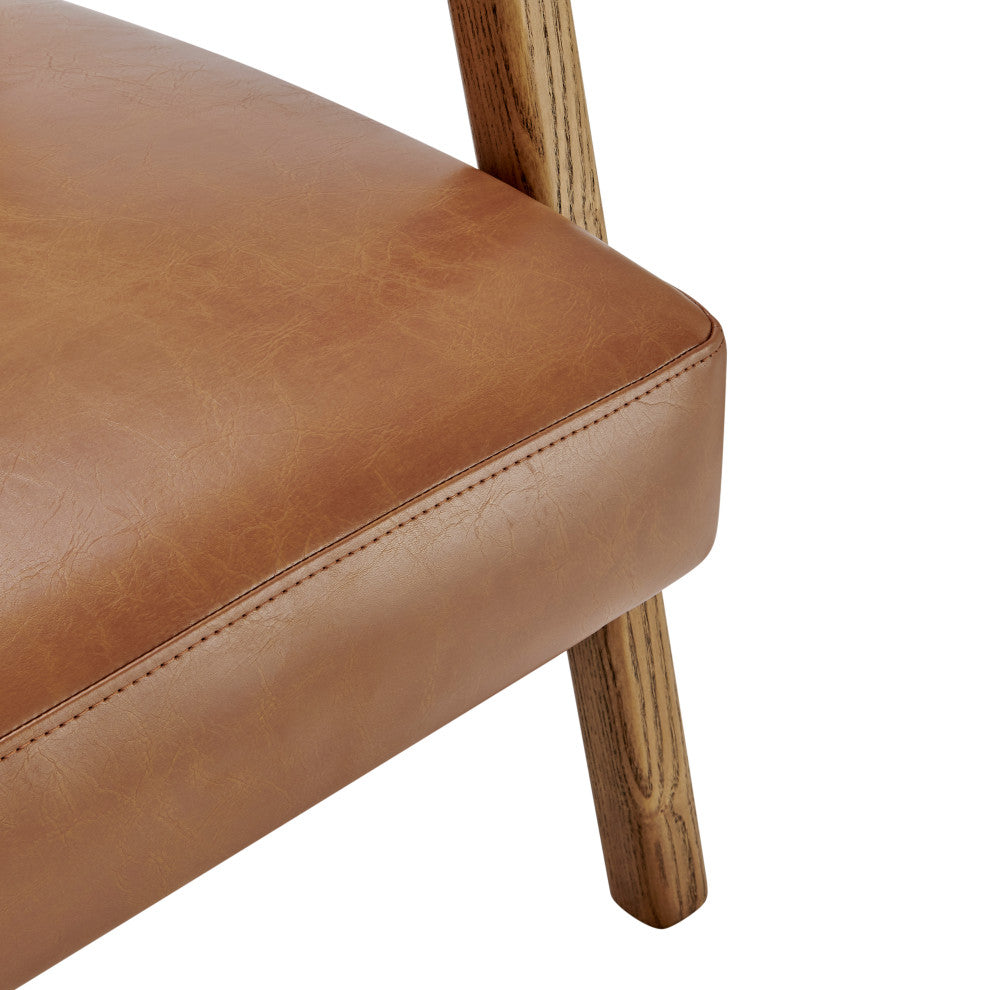 Reiner Accent Arm Chair, Borneo Chocolate, Pu