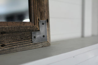 Rustic Bathroom Mirror, Modern Farmhouse Mirror, Ranch Hand Mirror, 22"x26"