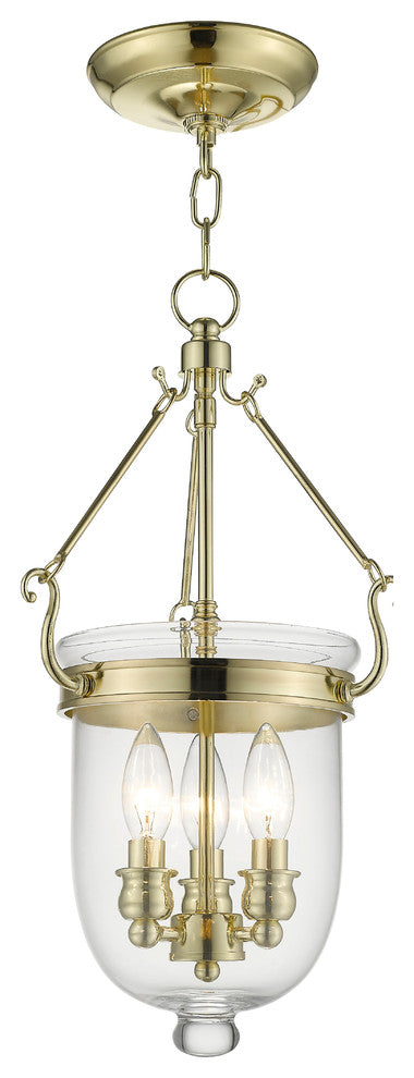 Jefferson Chain-Hang Light, Polished Brass