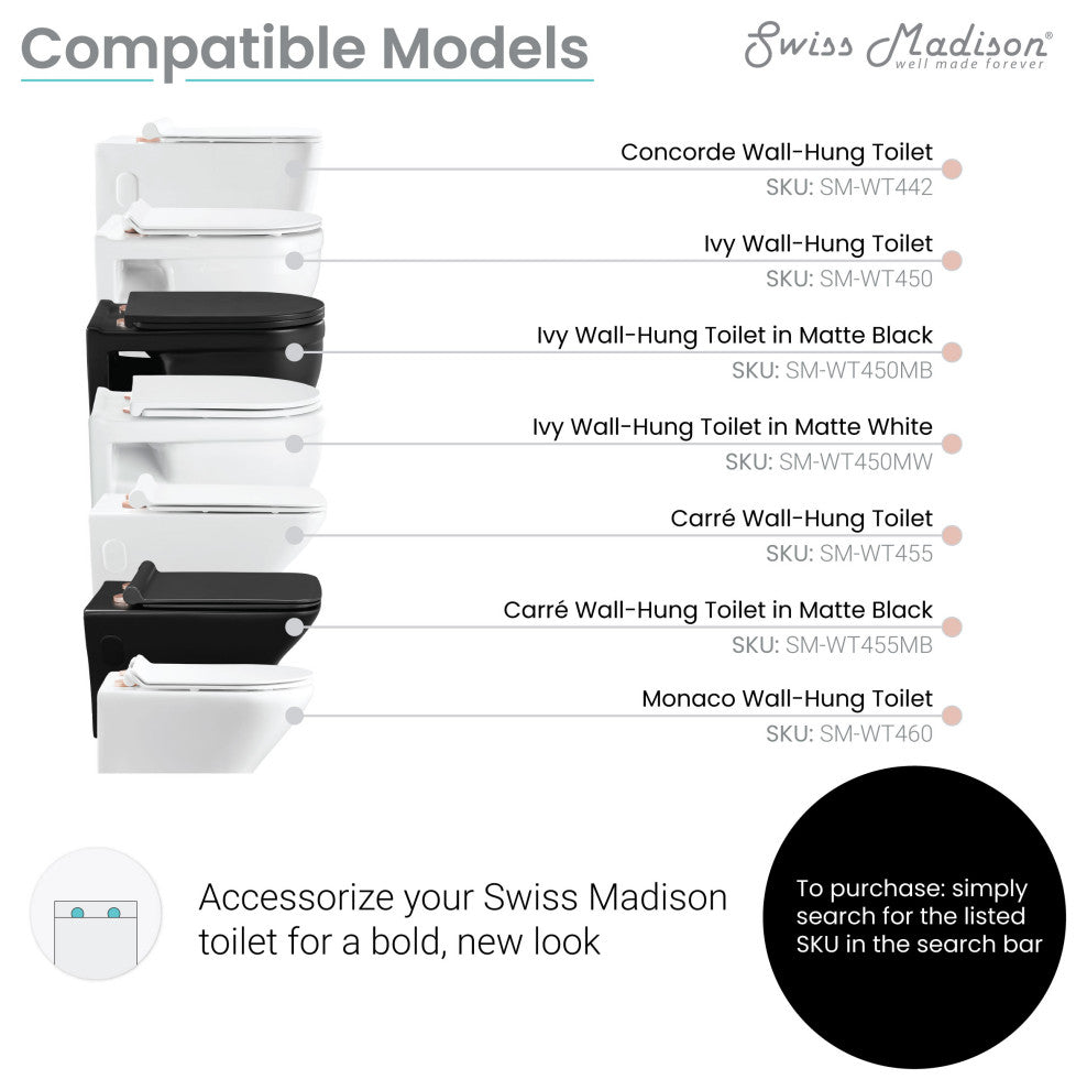 Toilet Hardware, SM-WT442, SM-WT450, SM-WT455, SM-WT514, Rose Gold