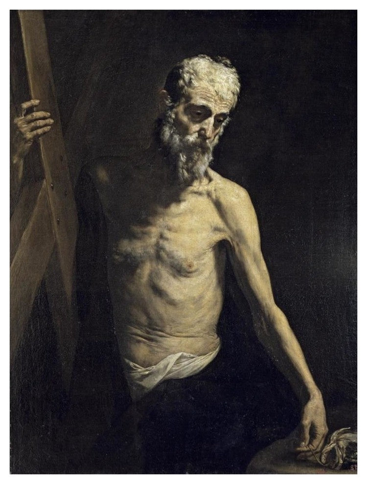 "Saint Andrew The Apostle" Digital Paper Print by Jusepe de Ribera, 32"x42"