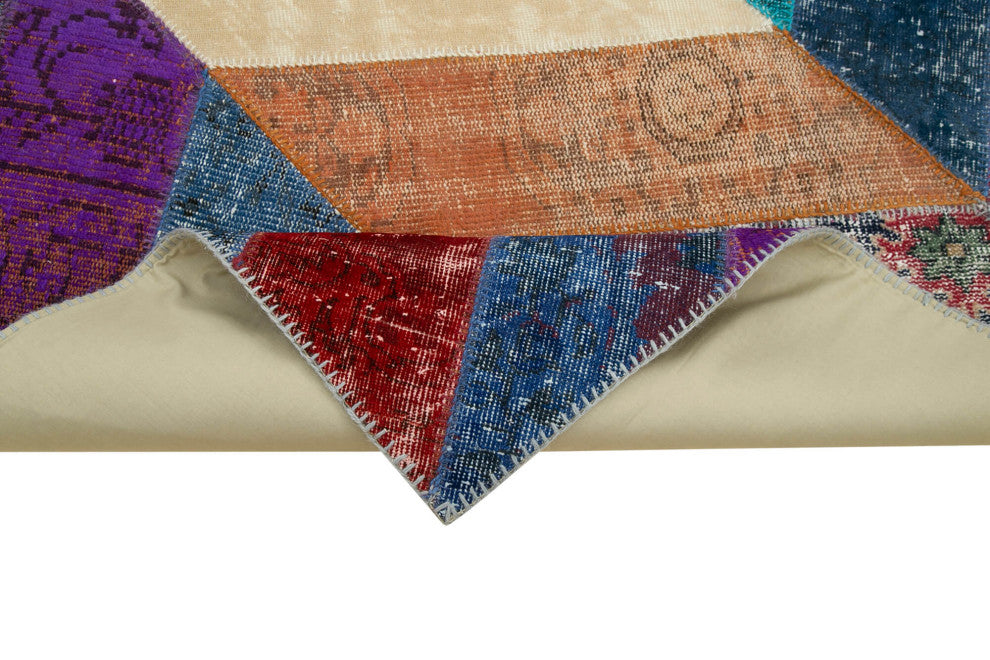 Rug N Carpet - Hand-Knotted Anatolian 6' 5" x 9' 10" Rustic Patchwork Area Rug