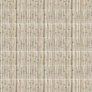 Bamboo Haven Sandy White Fluted Fluted Ceramic Wall Tile