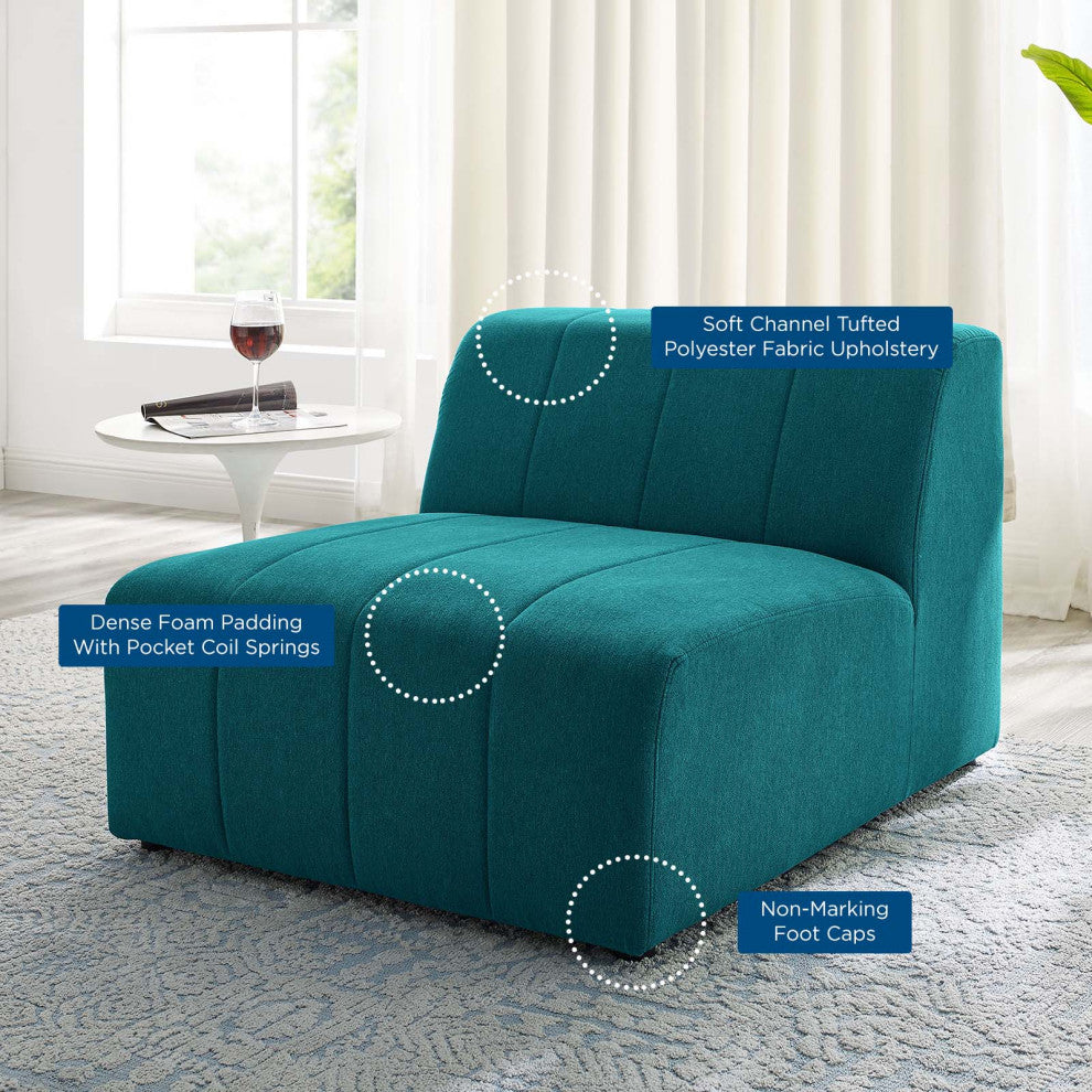 Bartlett Upholstered Fabric Armless Chair