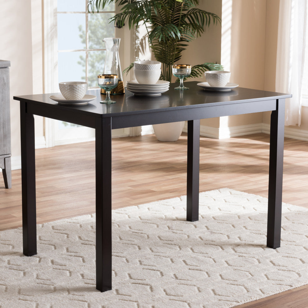 Rebellah 43" Dining Table, Espresso Brown