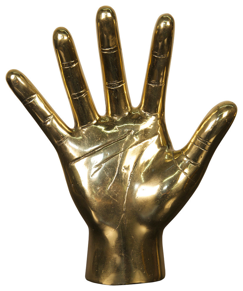 Open Hand Brass Sculpture