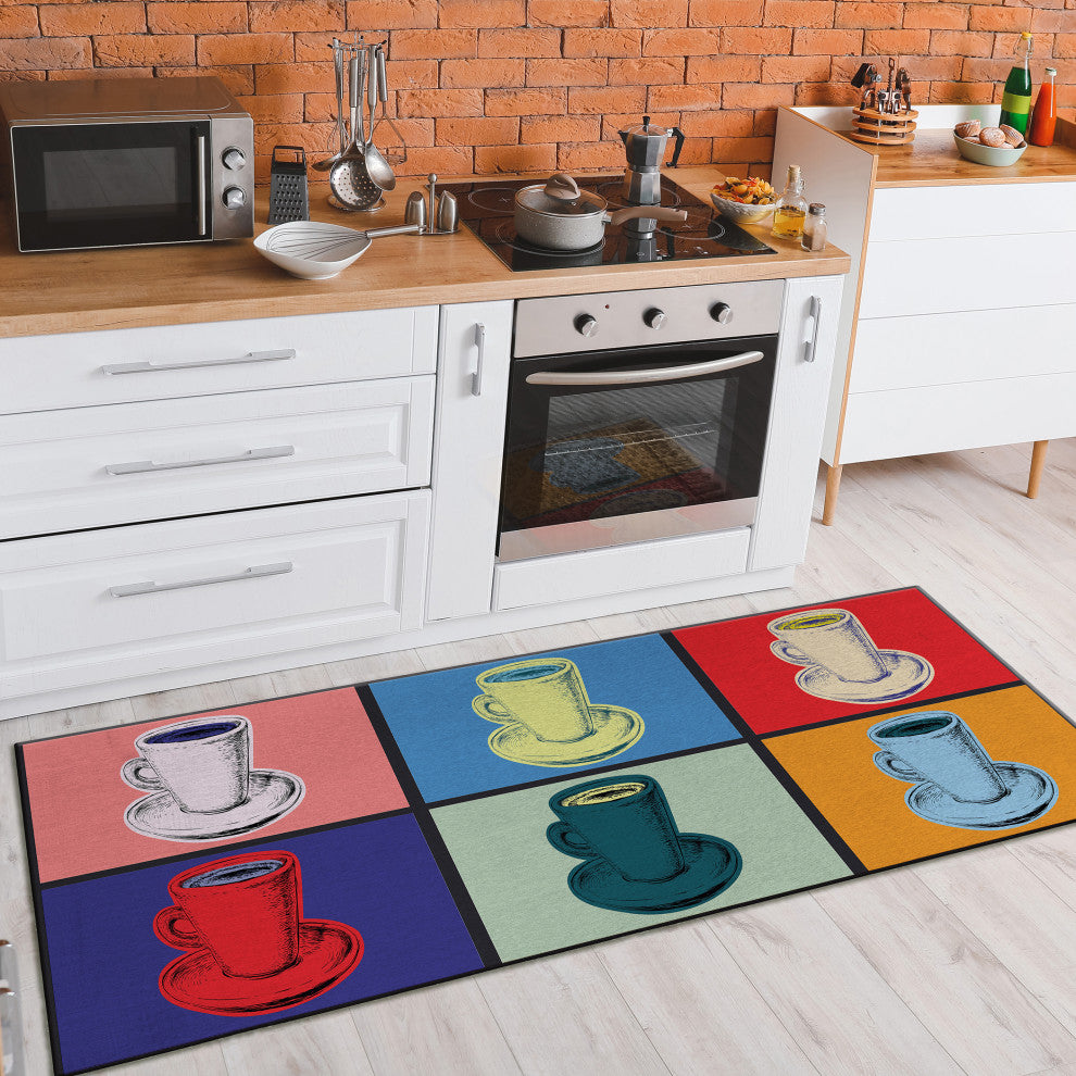 Indoor/Outdoor Kendall KE10 Multi Machine Washable 2'3" x 7'6" Runner Rug
