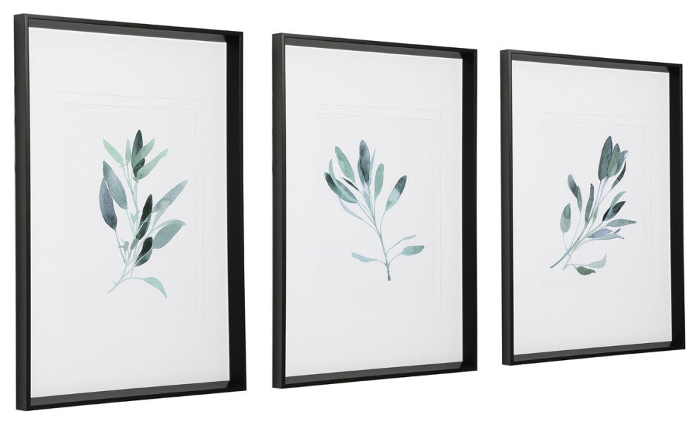 Uttermost Simple Sage Watercolor Prints Set of 3 33723