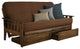 Sonora Frame, Rustic Walnut Finish, Storage Drawers and Mattress, Linen Cocoa