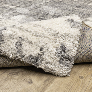 Ashton Distressed Shag Grey/Ivory Area Rug, 5.3X7.6