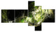 Billowing Smoke Green, Abstract Canvas art print, 60"x32", 5 panels