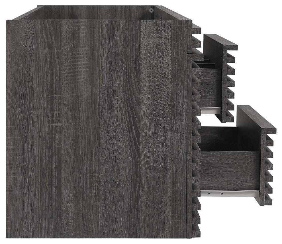 Render 48" Wall-Mount Bathroom Vanity Cabinet, Charcoal