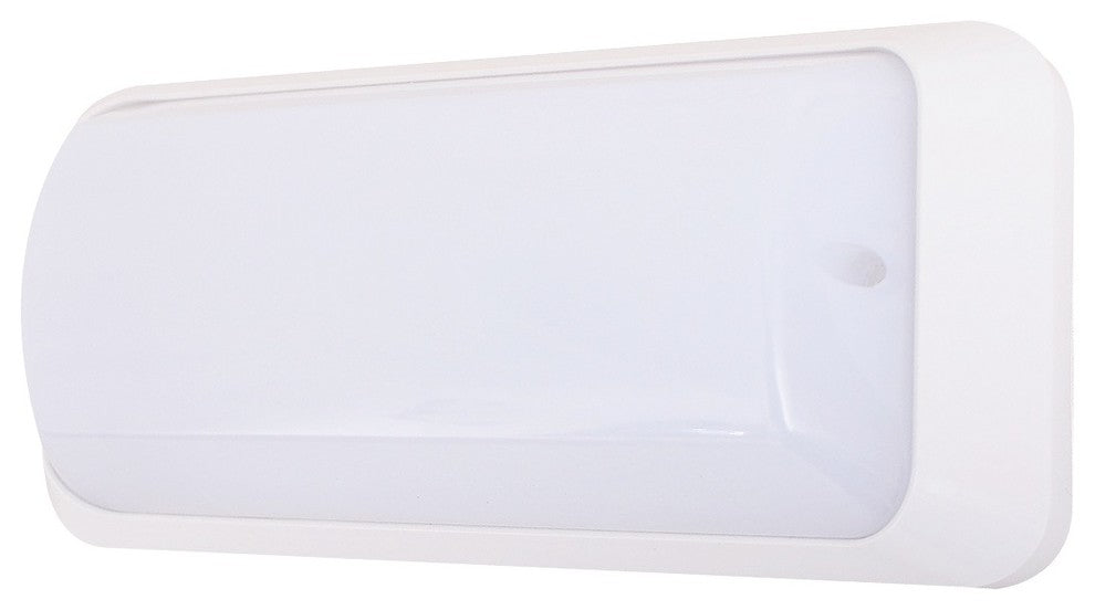 12-Watt Radar-Motion White LED Wall or Ceiling Surface Mount Flood Light, White