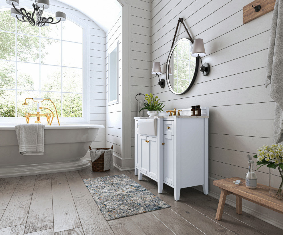 Adeline Vanity Set, White, 48", Single Sink