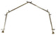 Maurice 13/16" 4-Sided Bay Window Curtain Rod, Antique Brass