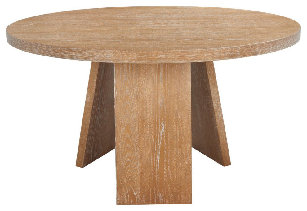 Safavieh Couture Julianna 54" Wood Dining Table, Rustic Oak