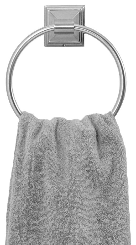 Arista Bath Products Leonard Collection Towel Ring, Satin Nickel