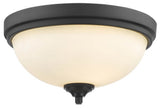 2 Light Flush Mount Light Bronze