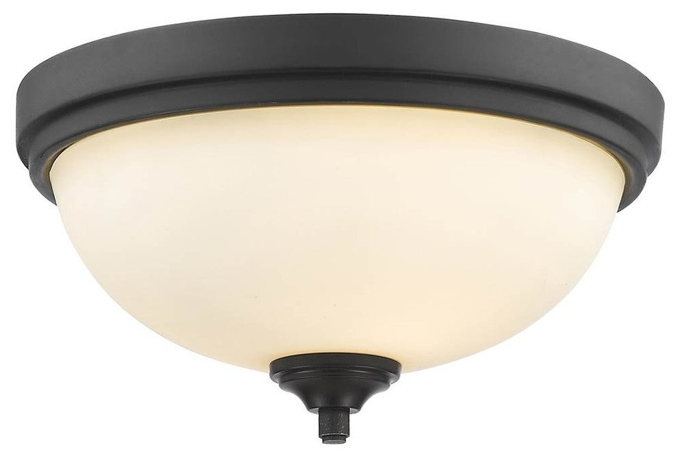2 Light Flush Mount Light Bronze