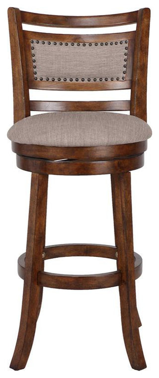 Aberdeen Brown Solid Wood Swivel Bar Stool (Set of 2)