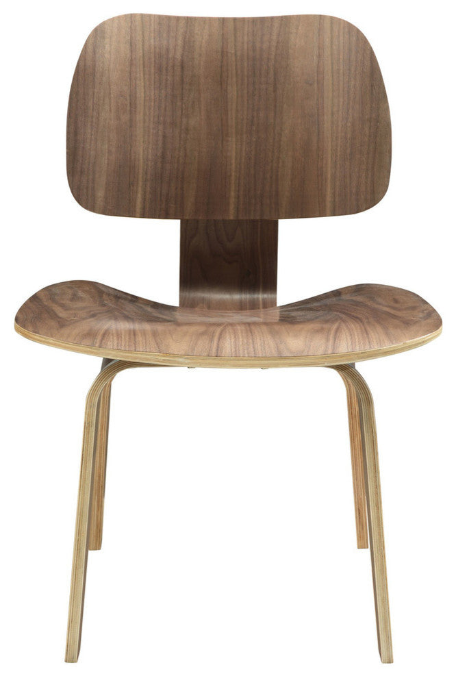 Modern Contemporary Kitchen Wood Dining Side Chair Walnut