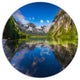 Bohinj Lake In Triglav National Park, Landscape Disc Metal Artwork, 11"